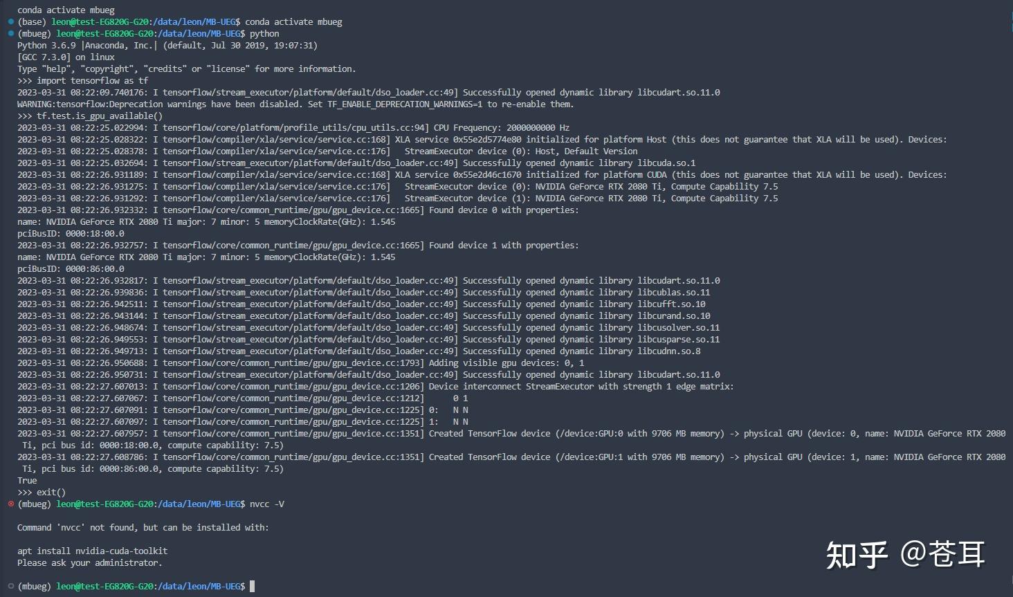  tensorflow gpu conda install cuda cudnn loss nan 