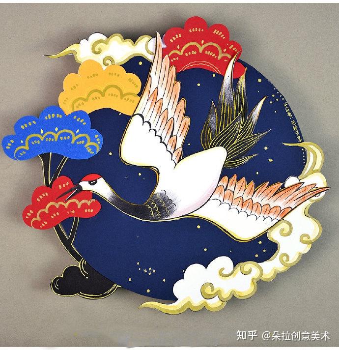 创意手工课程今天做一只仙鹤