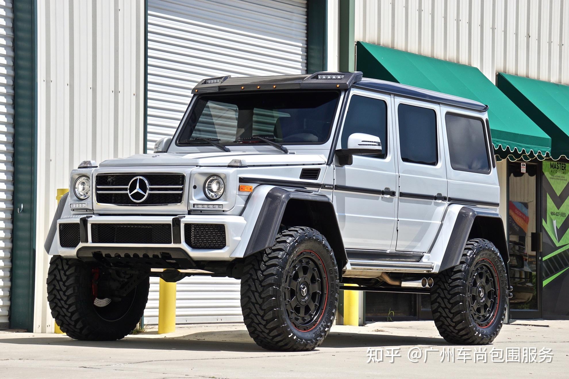 奔驰g63改装4x4宽体干碳轮眉