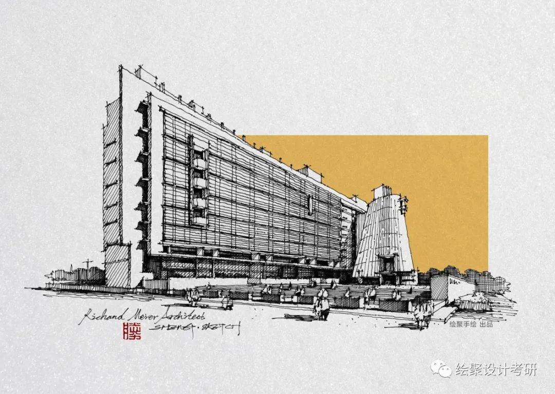 致敬经典|建筑手绘草图—理查德·迈耶 - 知乎