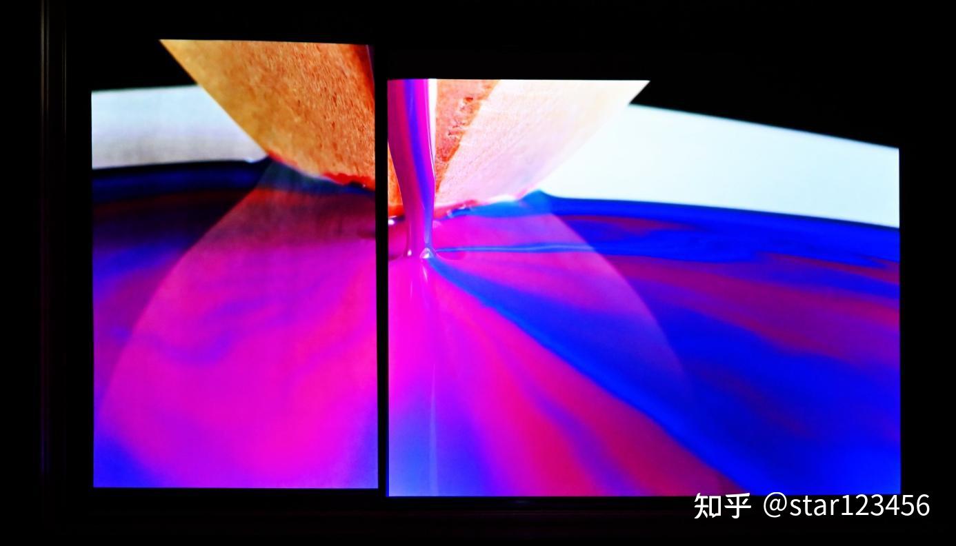 这里分别在投影漆,抗光幕以及白墙上的效果做了一些测试