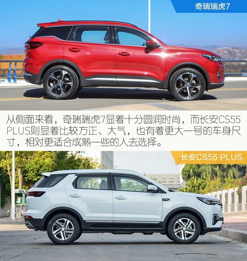 老对手新竞争奇瑞瑞虎7对比长安cs55plus