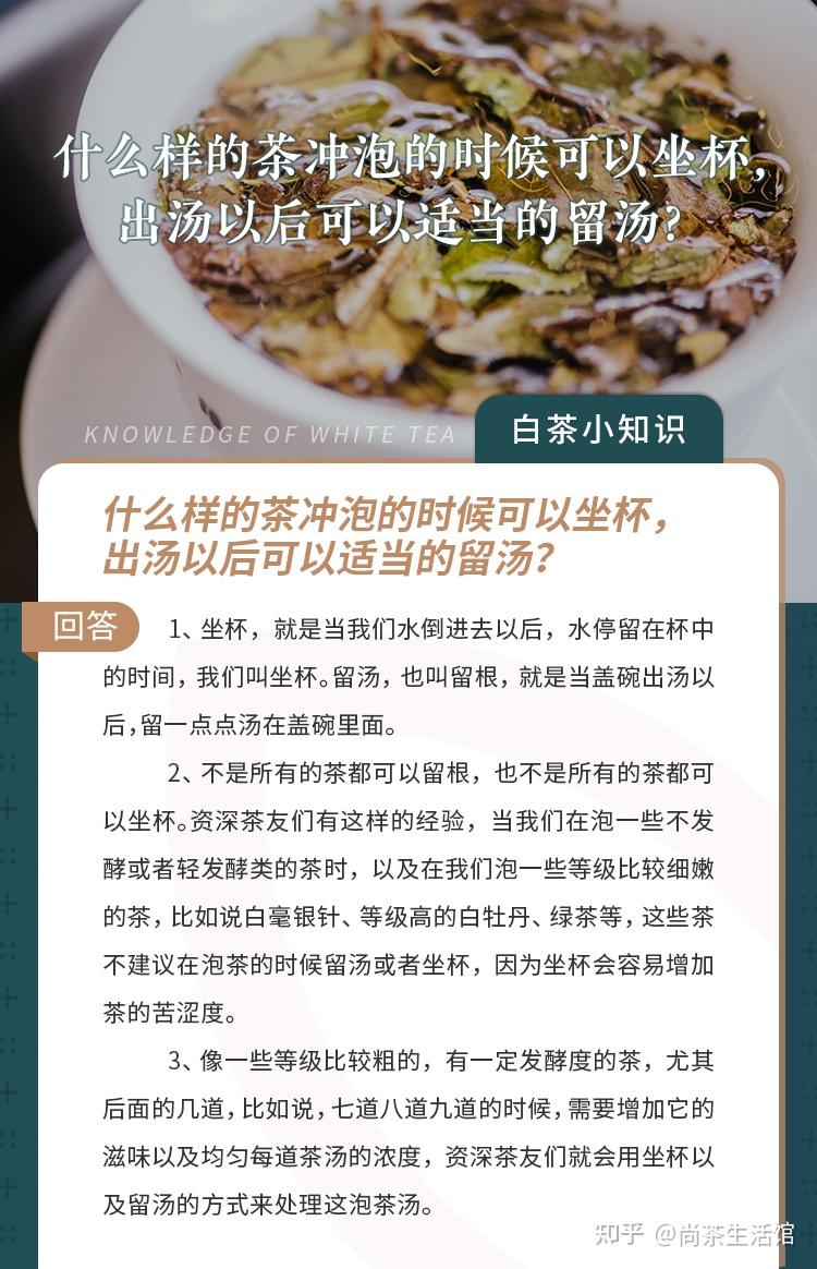 什么样的茶冲泡的时候可以坐杯,出汤以后可以适当的留汤? - 知乎