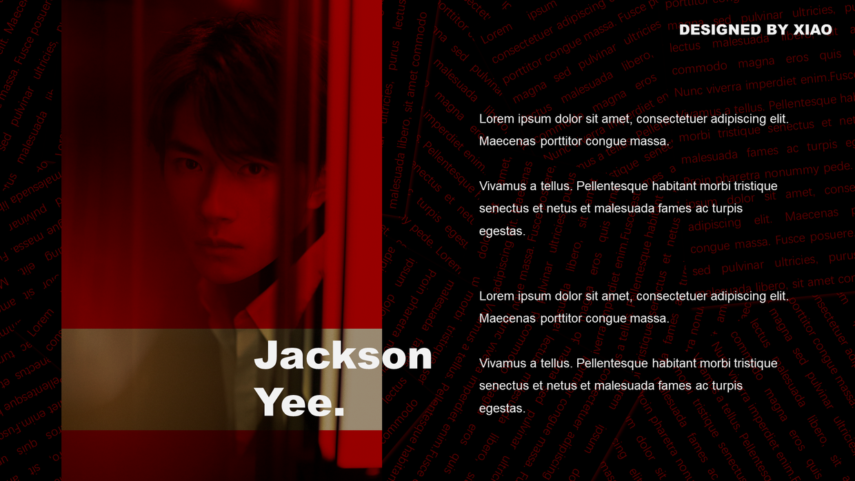 『ppt模板』 易烊千玺四字弟弟个人主题模板