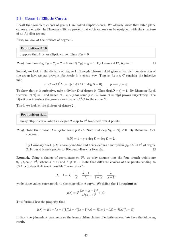 Griffiths Introduction To Algebraic Curves Examples