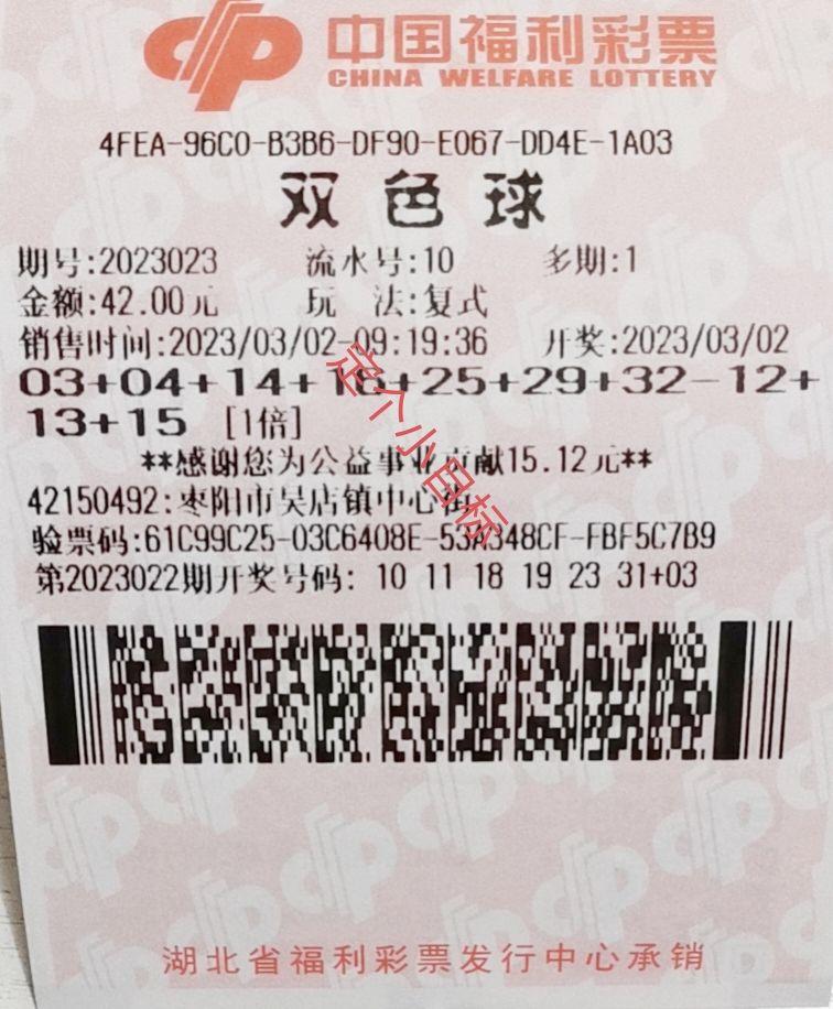 福彩双色球24023期预附历史同期实票