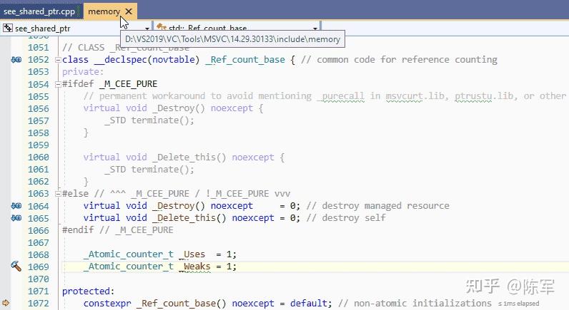 C++11 shared_ptr 代码解读: 为何没有 weakref 时, _Weaks 计数值要设成 1 ? - 知乎