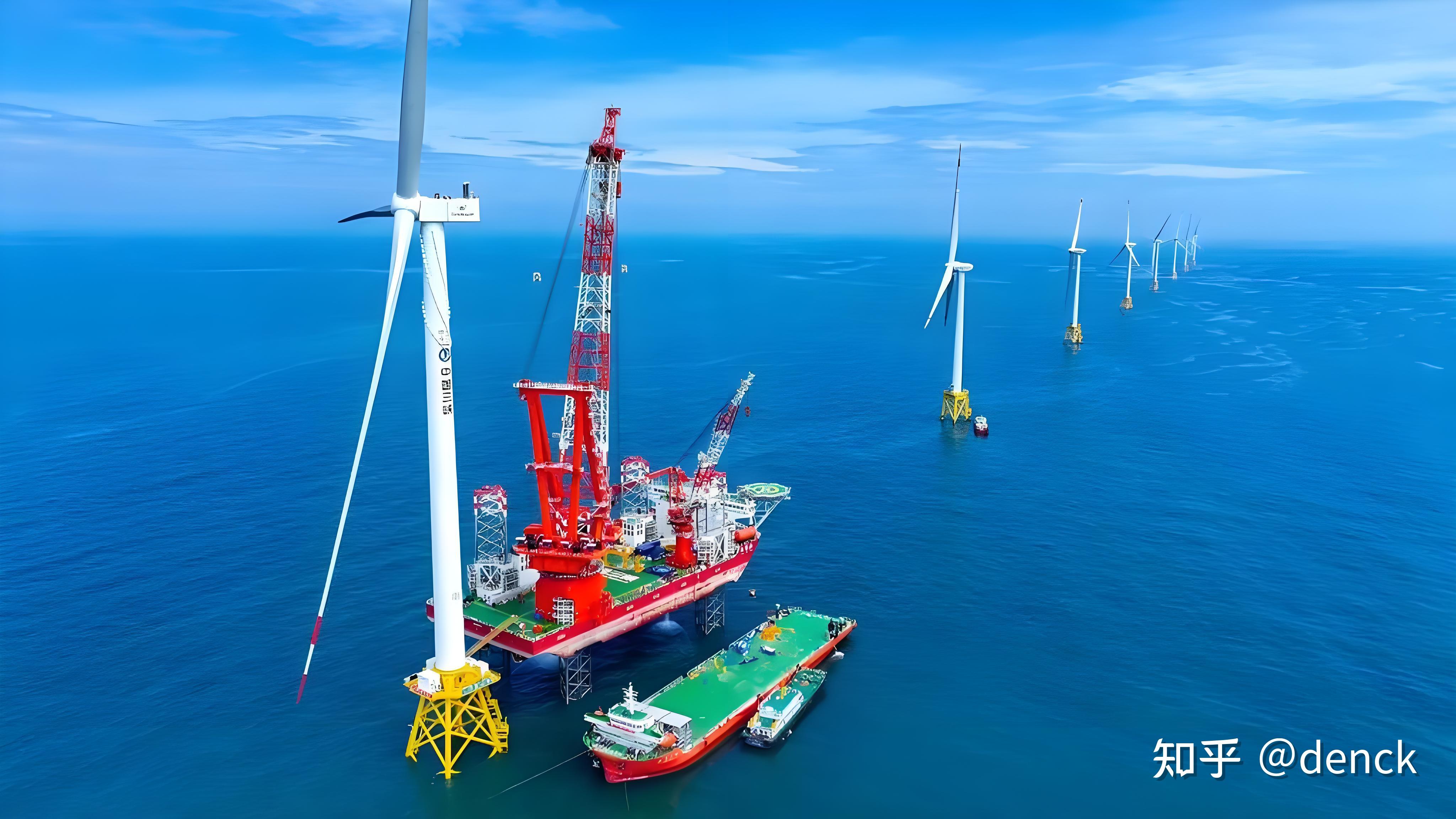 使用大容量海上风电机组可大幅度减少机位,降低基础建设造价;海上风场