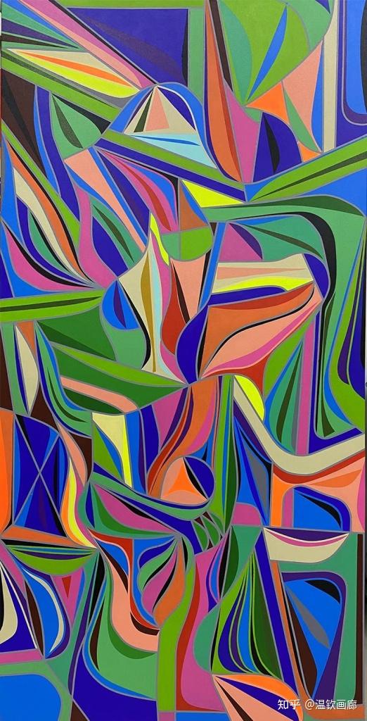 温钦画廊：李家瑞线条冷抽象油画，音乐性线条- 知乎