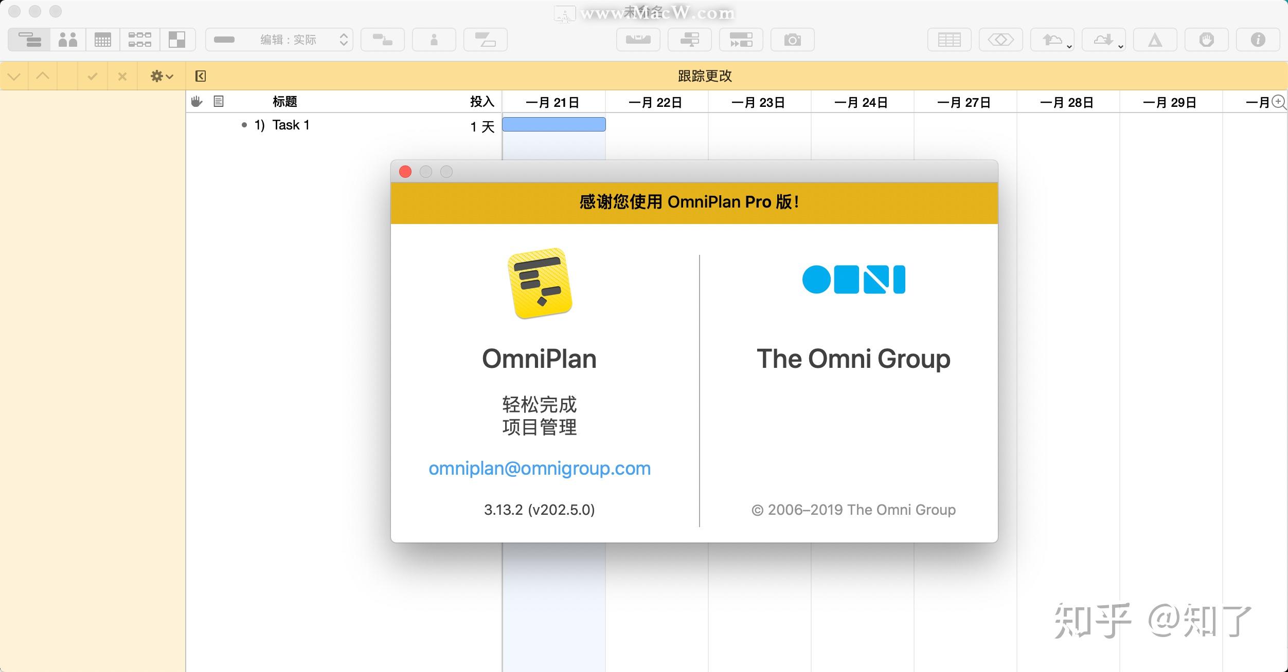 omniplan mac破解版包含自定检视表,阶层式的纲要模