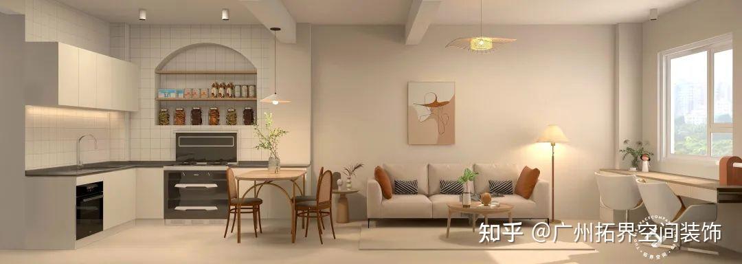 【越秀区·迎寿里】60㎡奶油风二居室，客餐厅一体化，开放式书房，一眼就爱上！ - 知乎