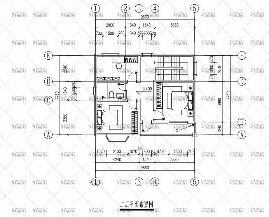 今日和大夥兒共享這套歐式風格10米x10米雙層建房設計圖供