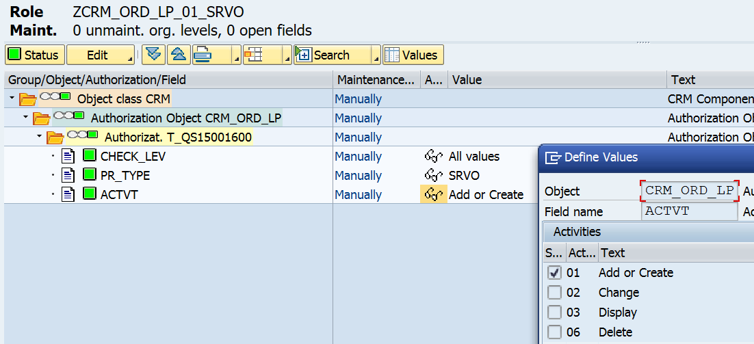 SAP CRM Negative Authorization test on CRM_ORD_LP - 知乎
