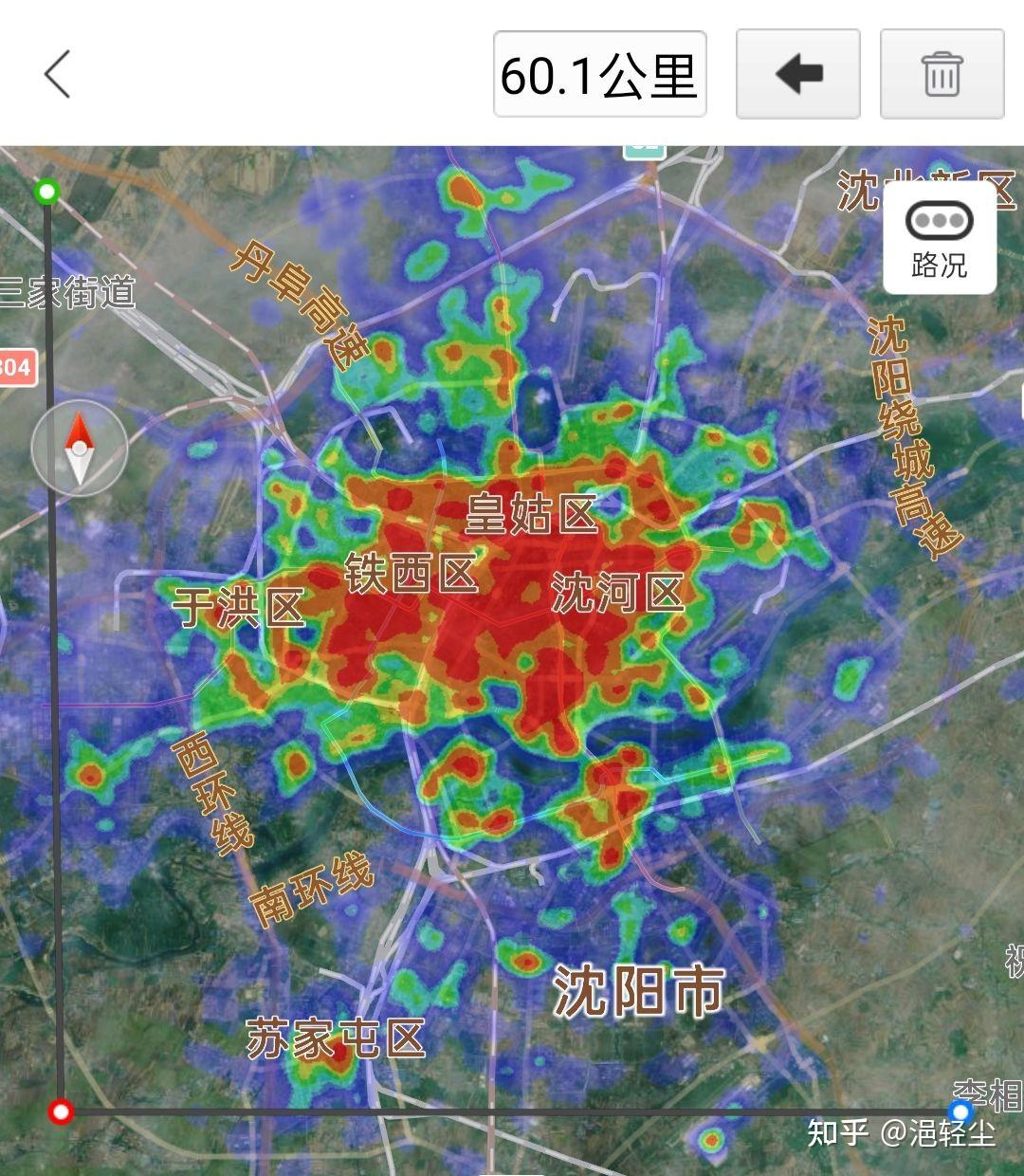 全国主要城市主城区热力图各城市区域活力主城区面积及人口规模