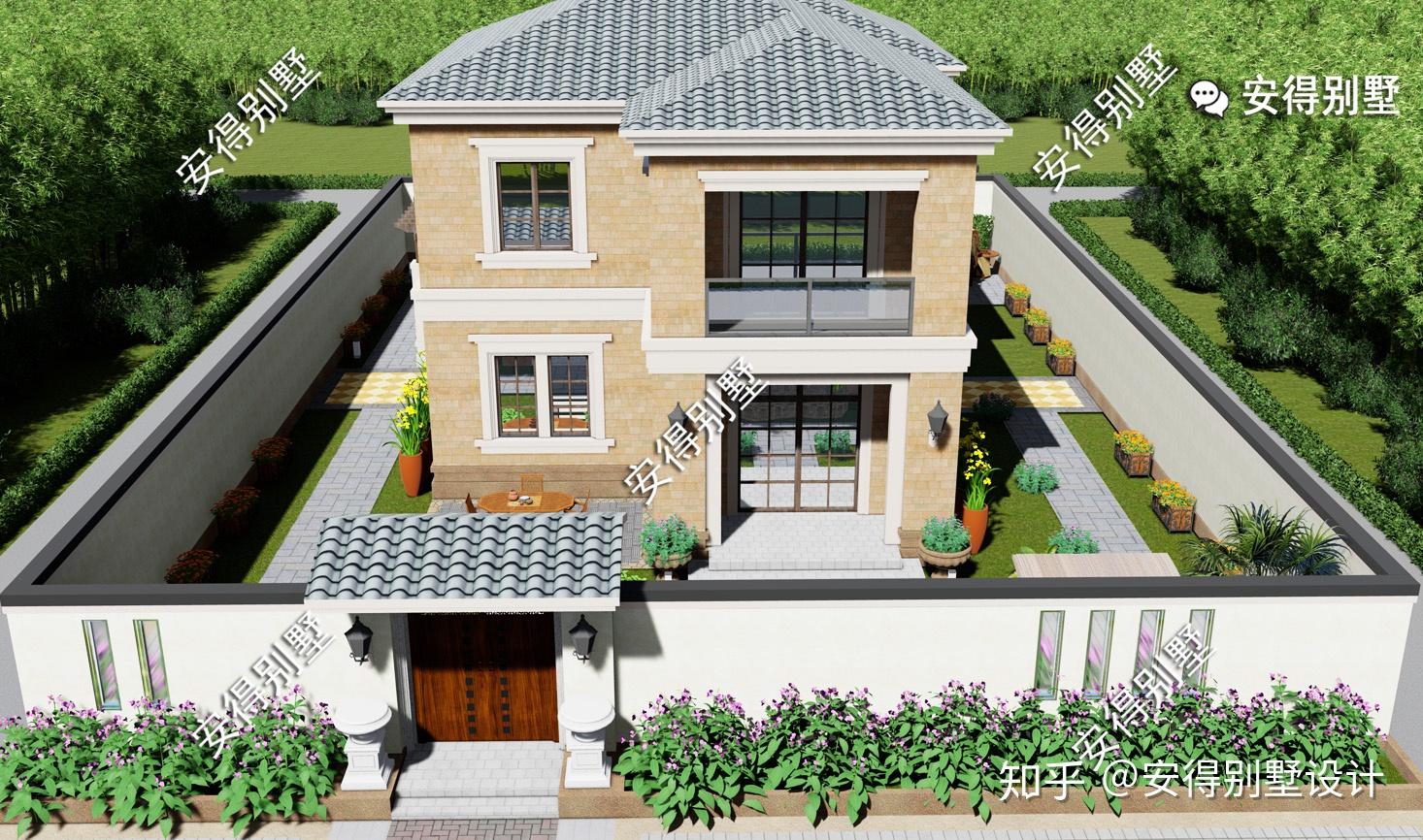 新农村住宅设计图纸大全，带外观效果图，全套CAD图纸。-