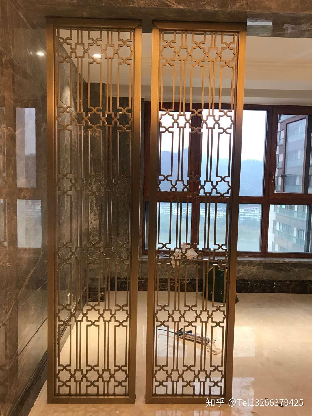 这些年头铜雕刻屏风玄关成就一种潮流