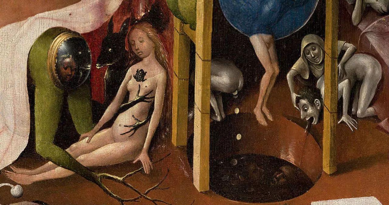 油画原画　30cm 「格子小人」 这是一幅永远充满神秘的画作- 知乎