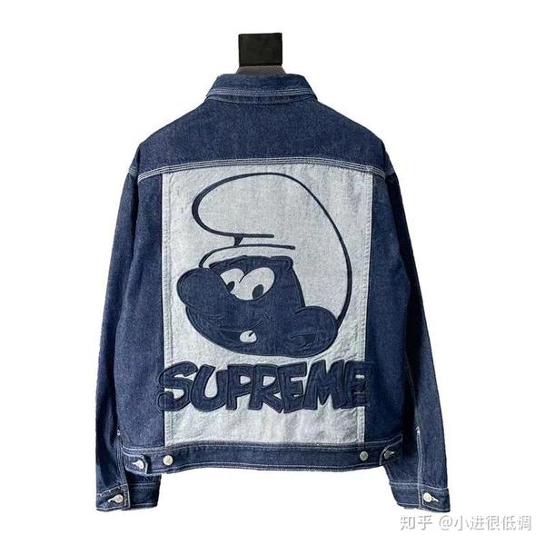 Supreme 20FW Smurfs Denim Trucker Jacket 蓝精灵牛仔外套细节全方位