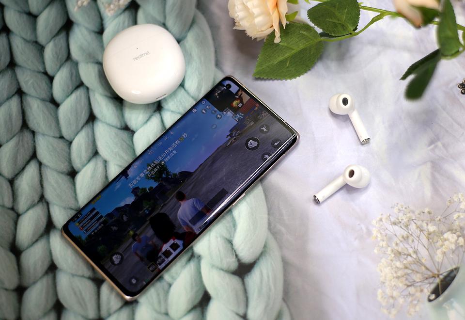 深度降噪设计小清新真我budsairpro真无线耳机