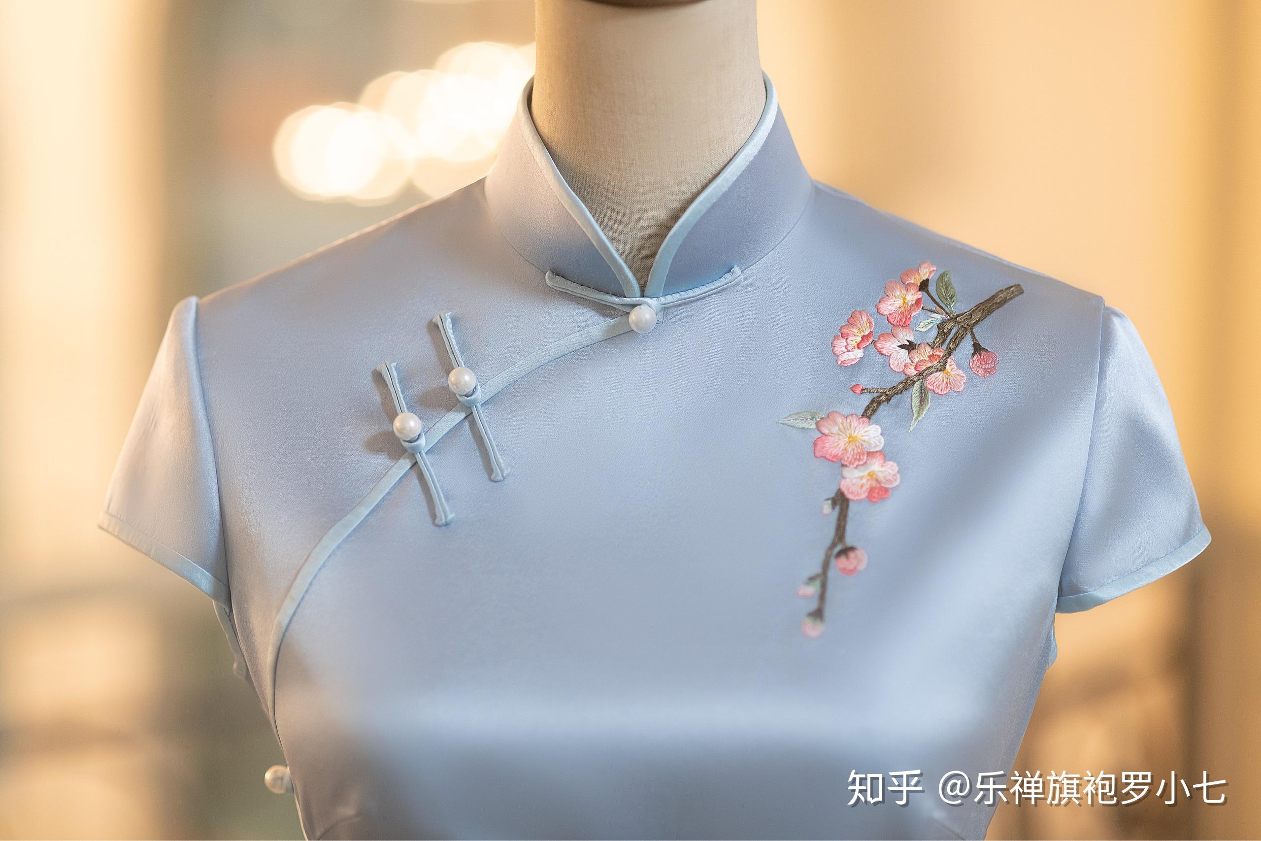 垂丝海棠蜀绣的文雅气旗袍打动我心