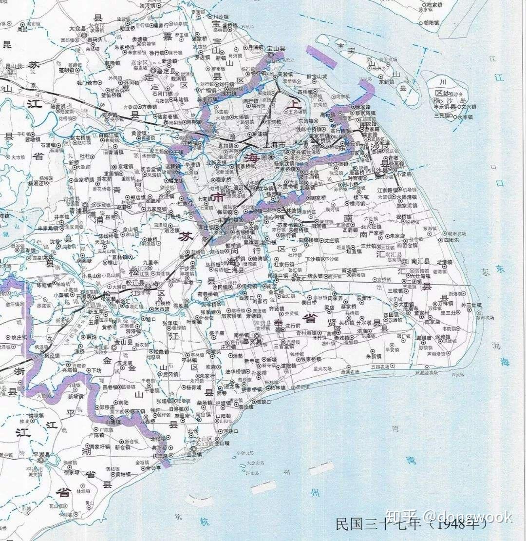 建国初上海市各区和原松江府、太仓州各县的范围都是哪?