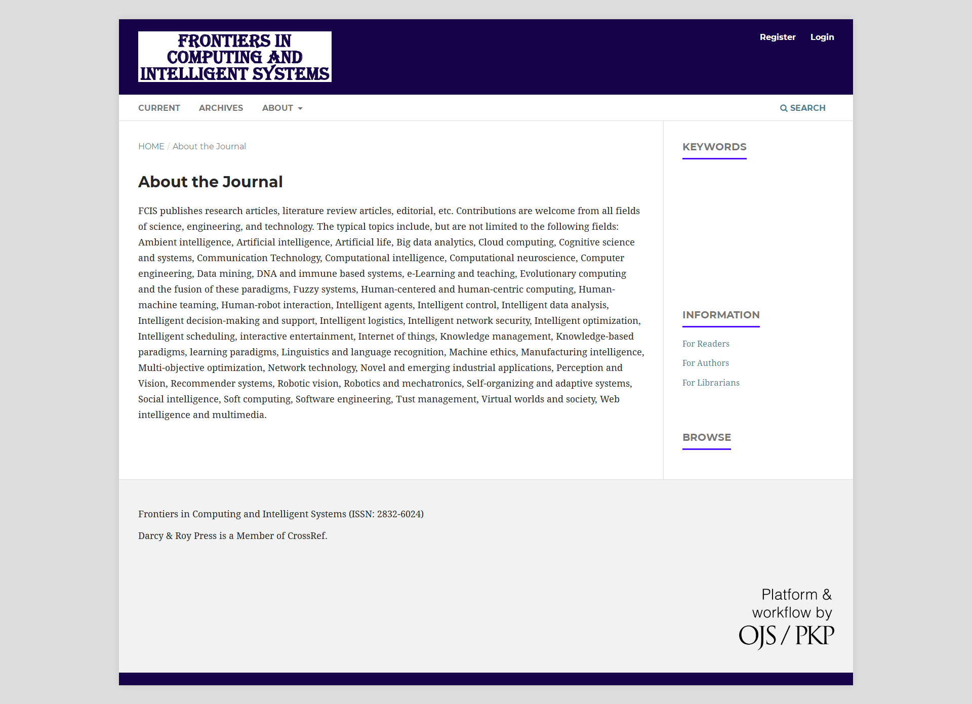 Frontiers In Computing And Intelligent Systems FCIS ISSN 2832 6024 frontiers in computing and intelligent systems fcis issn 2832 6024