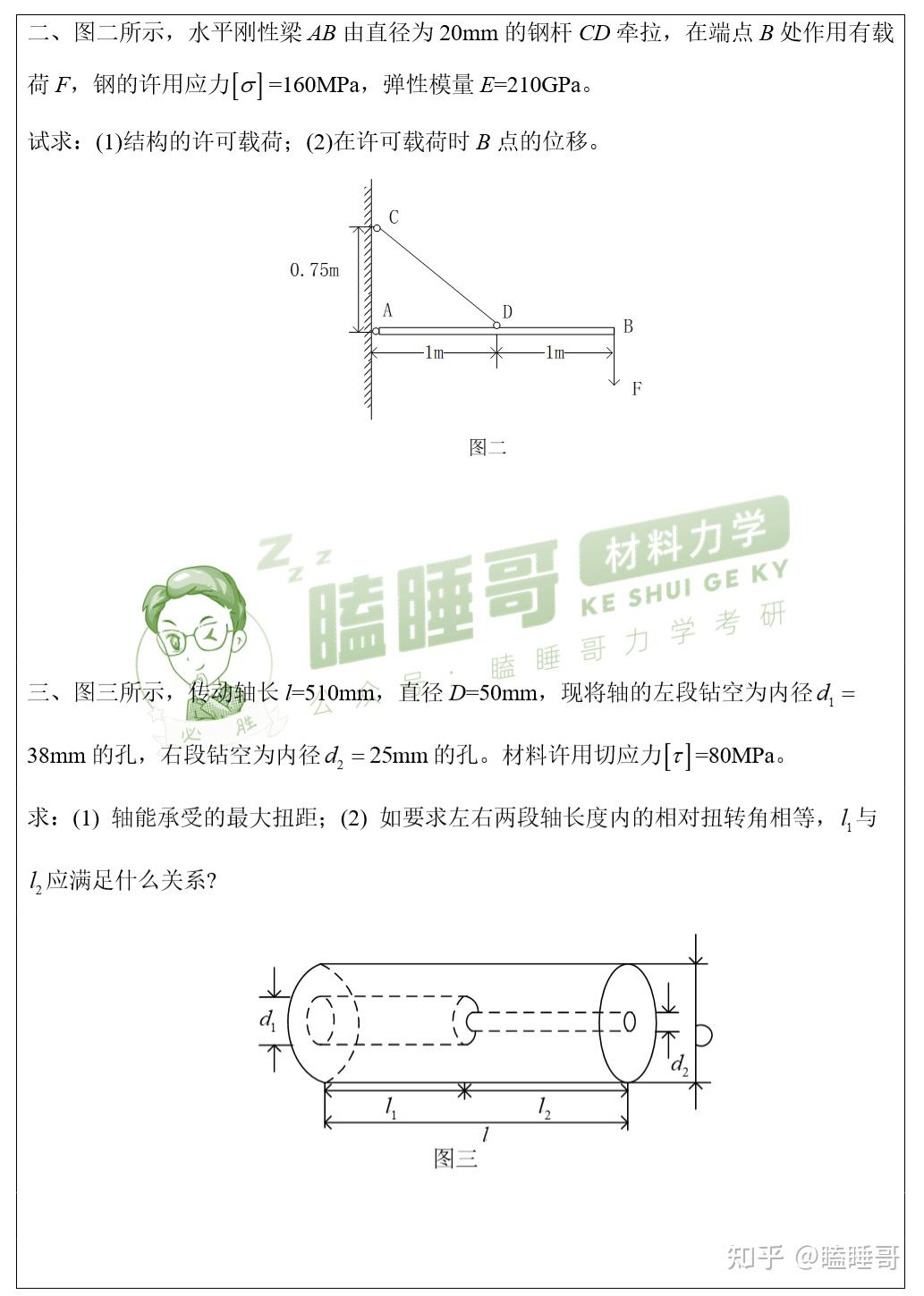真题分享—西北工业大学841材料力学 - 知乎