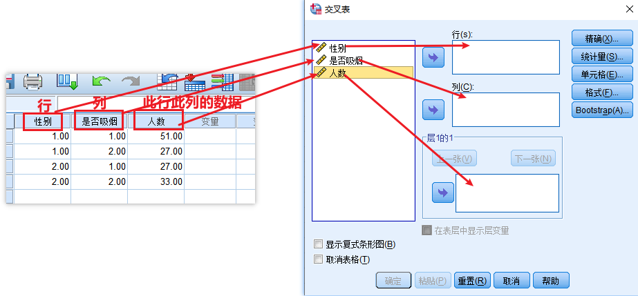 spss步驟卡方檢驗詳細操作和結果分析