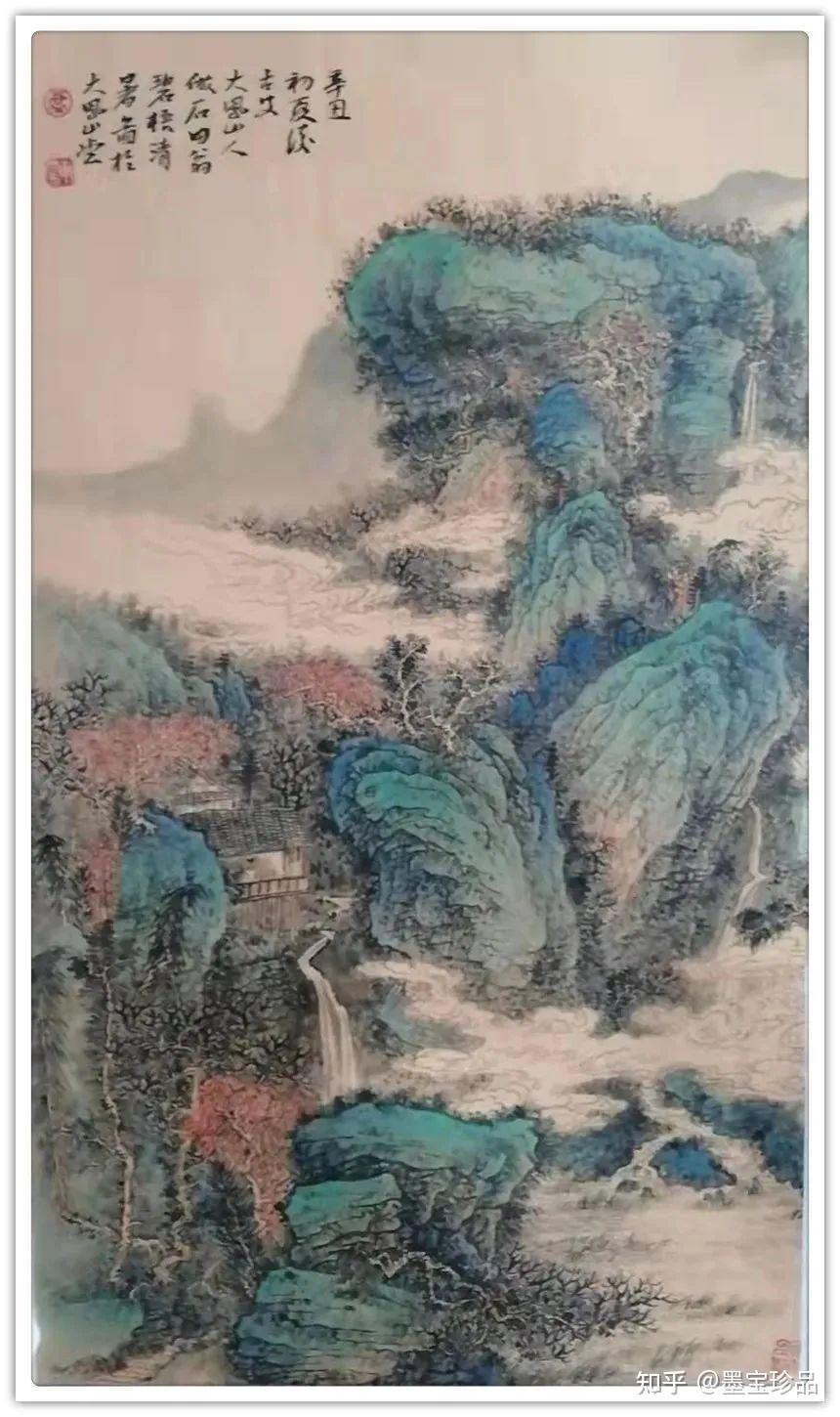 满纸空翠如可扫赤城霞气苍梧烟著名画家卢锋作品欣赏