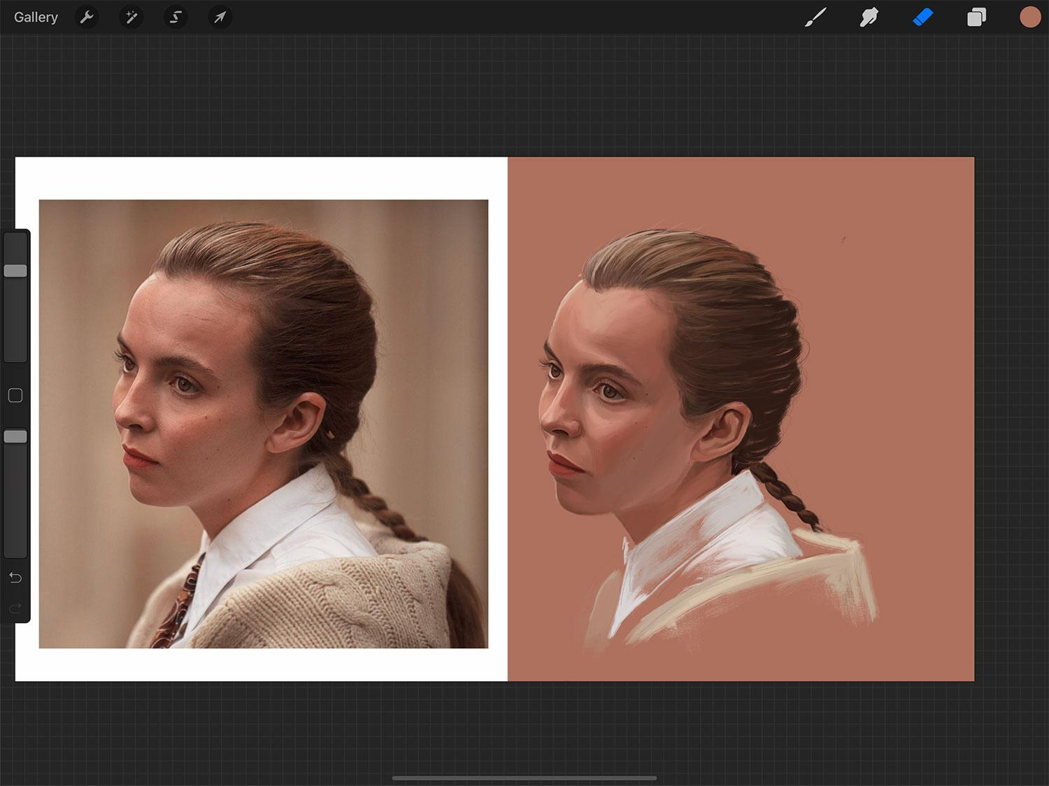 procreate怎么画一个肖像图?
