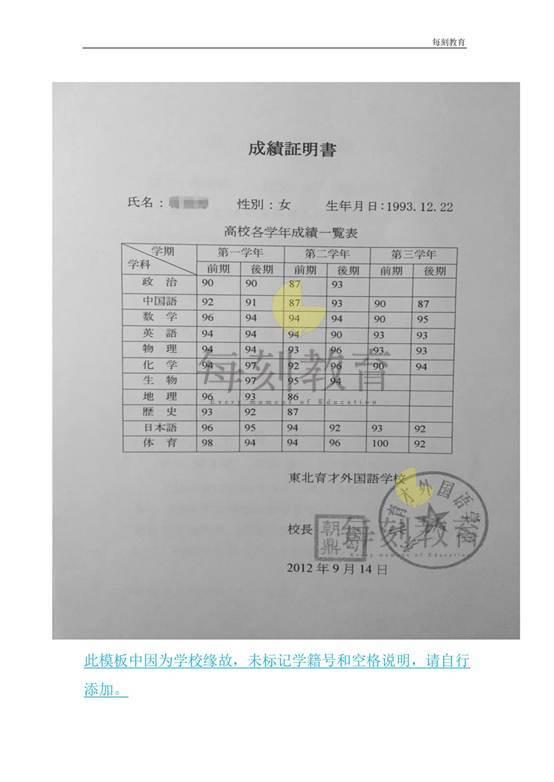 手把手教你考早稻田大学6成绩证明书