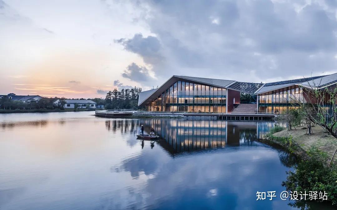 长兴岛郊野公园游客中心徐徐展开的中式山水长卷