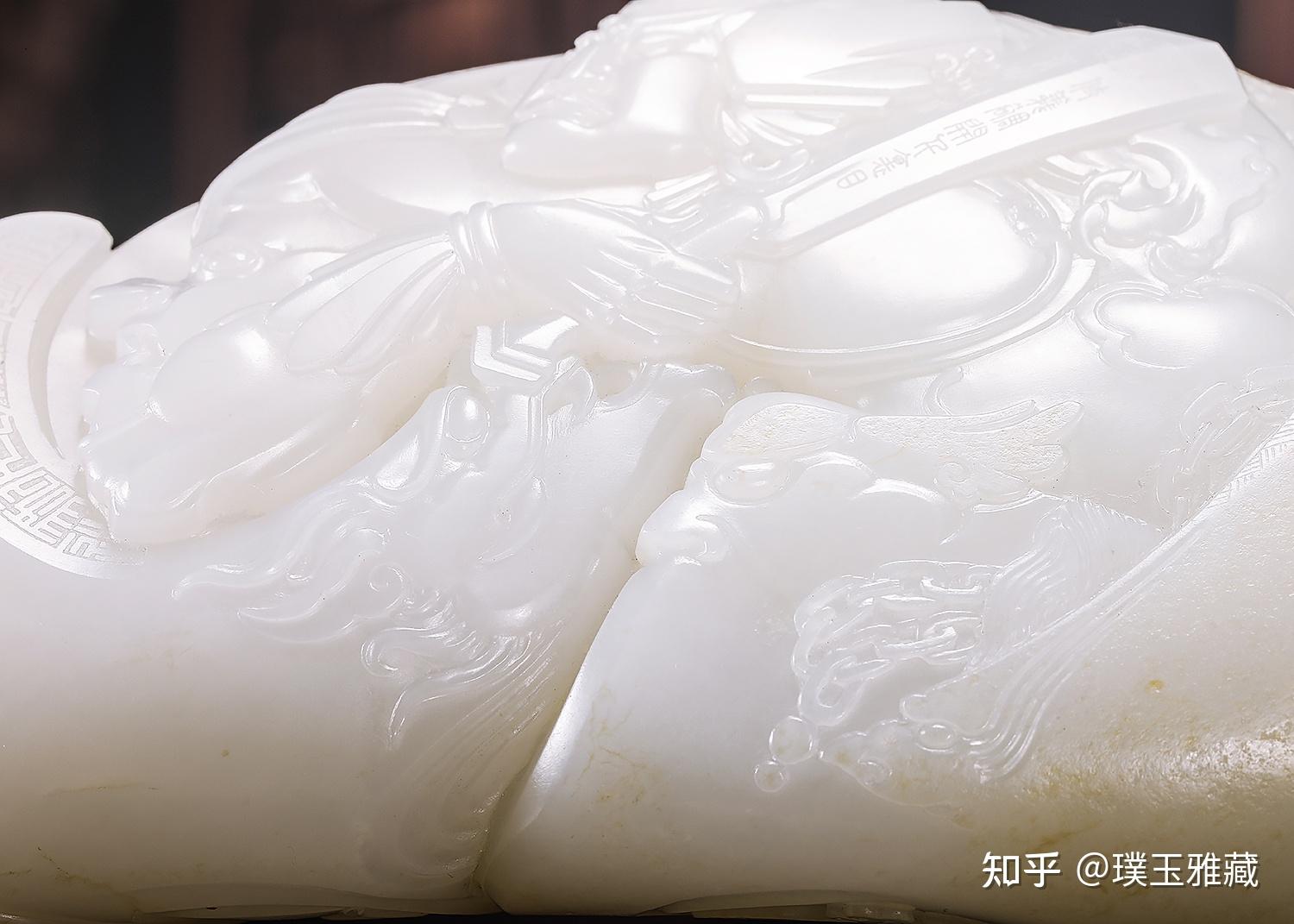 「璞玉雅藏」洒金皮和田玉独籽料 海派玉雕大师崔磊 清源妙道战神