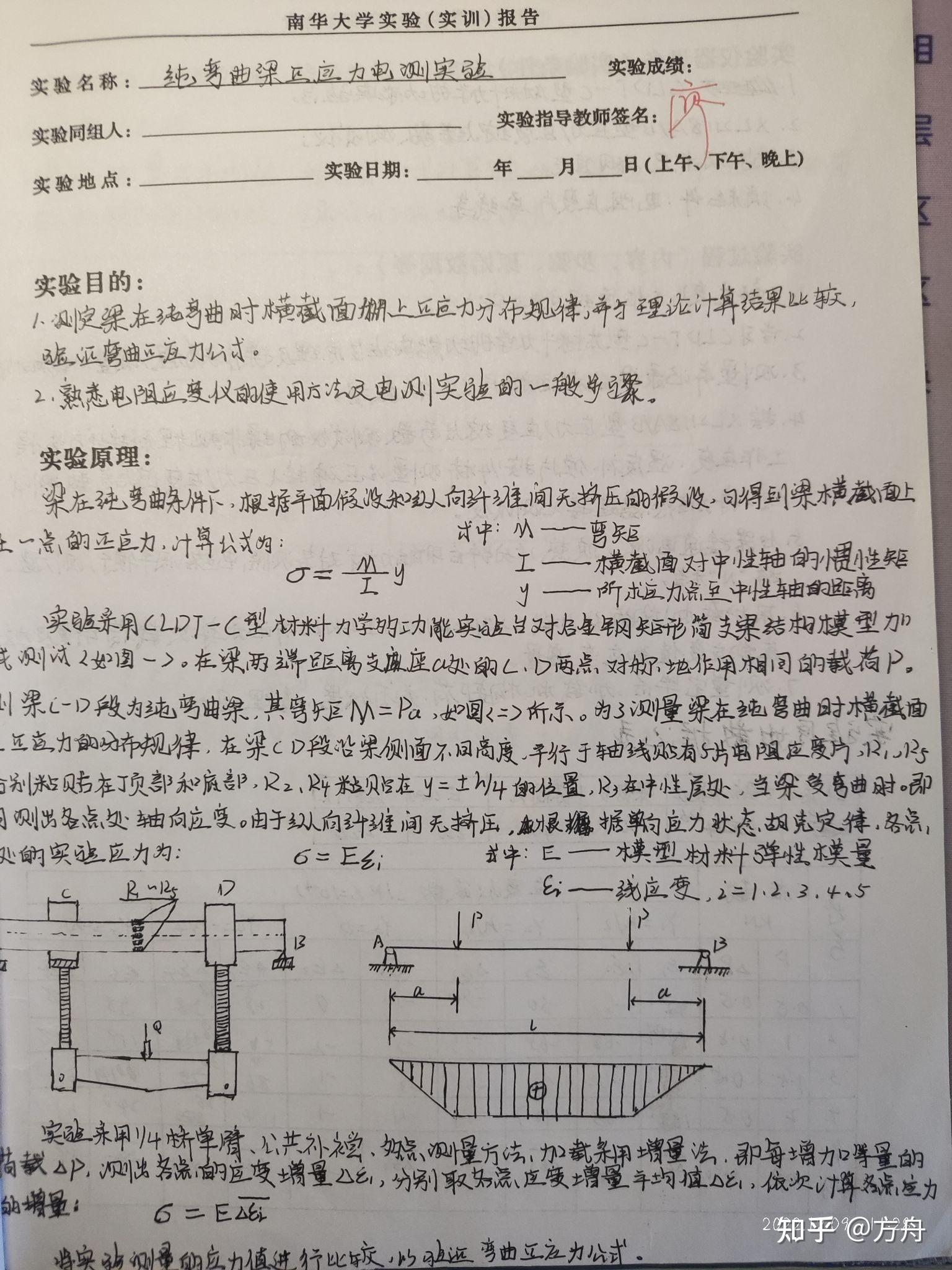 材料力学实验报告 - 知乎