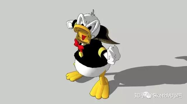 愤怒的"唐老鸭"全程su建模让你大开眼界!