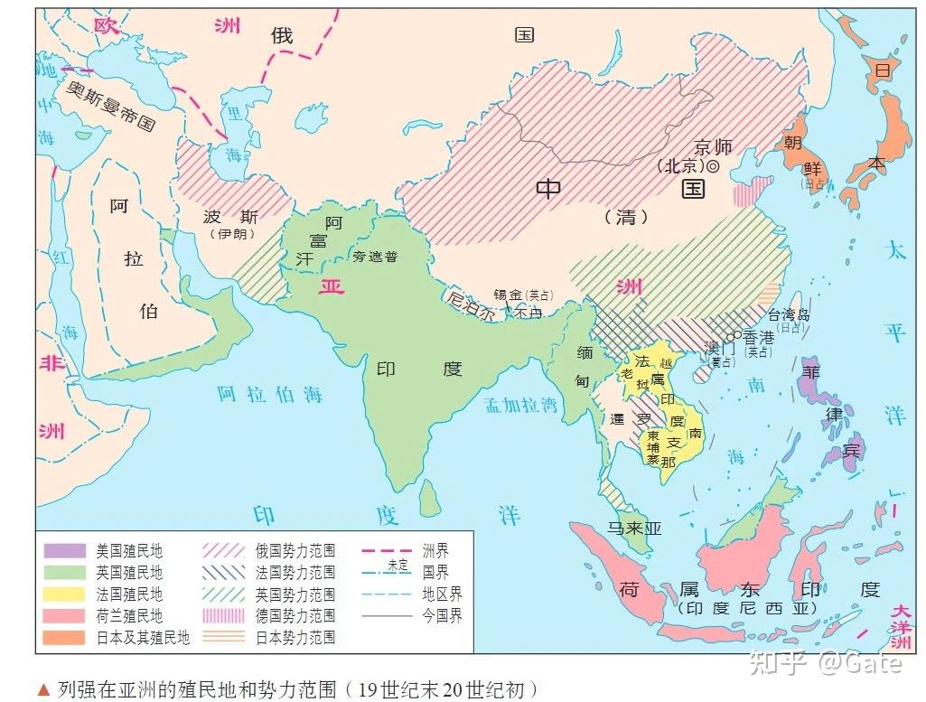 亚洲区域划分地图图片