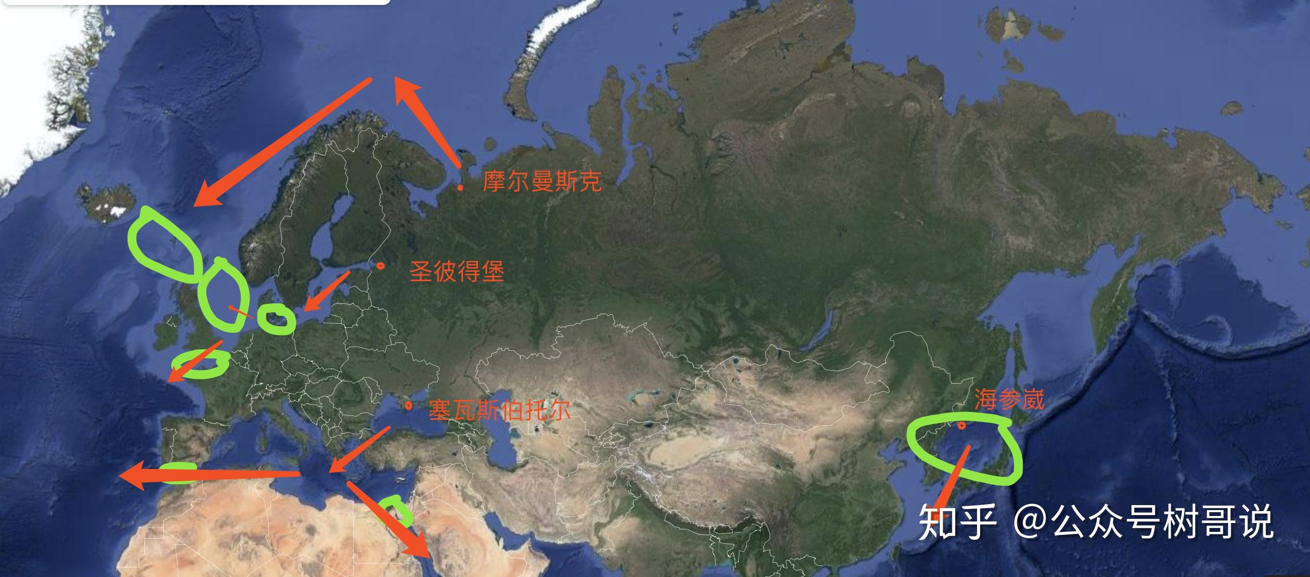 从俄东部的楚科奇半岛到西部的加里宁格勒的空中距离约为9000余千米.