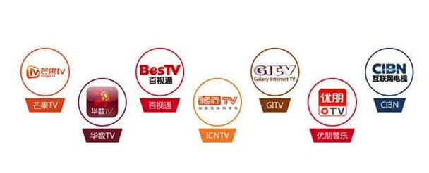 tv)、华数tv、南方传媒、芒果tv、中国国际广播电视台(cibn)、银河电视(gitv)。