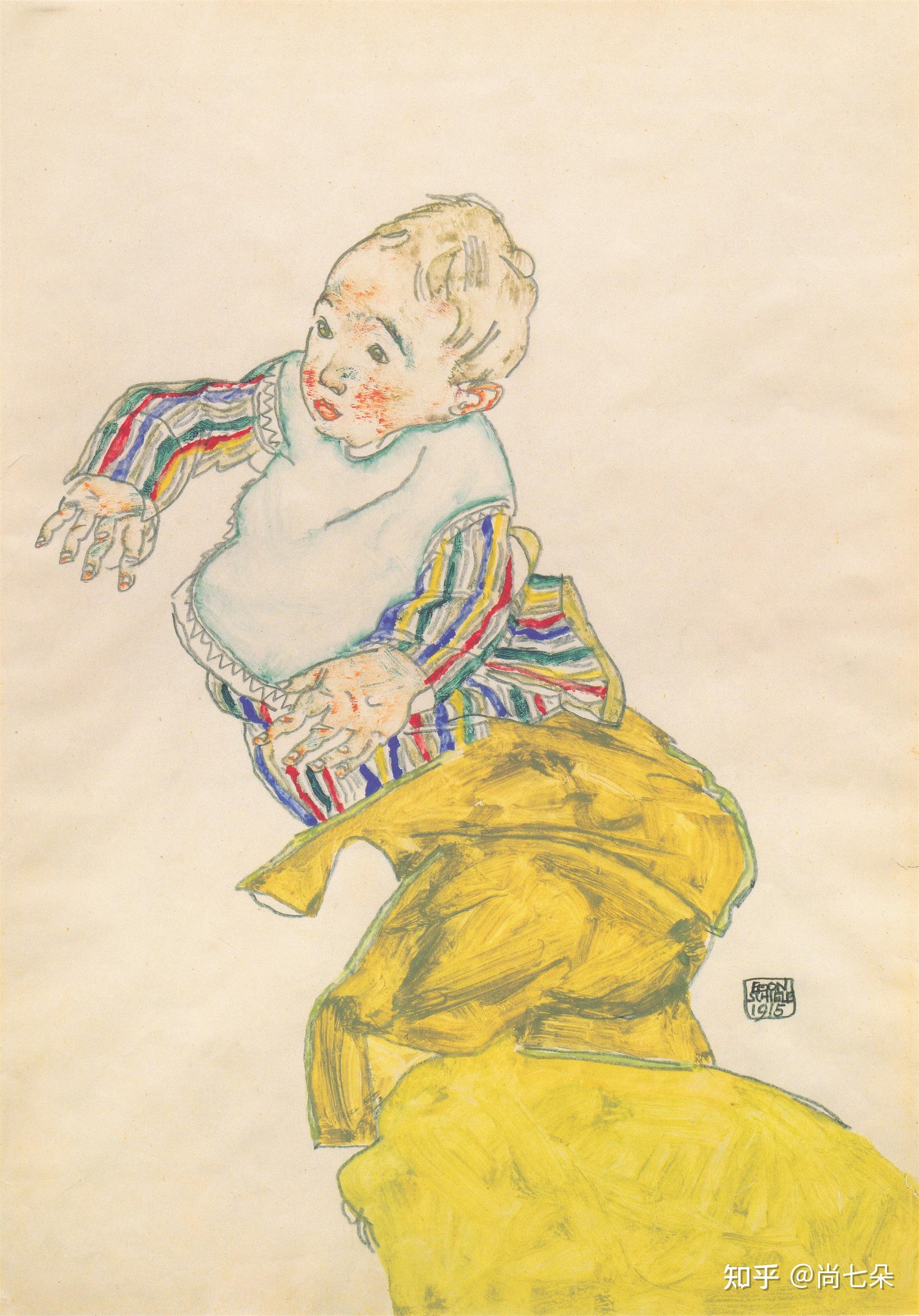 埃贡·席勒 表现主义油画资源美术资料绘画素材高清图片保存第二组 - 知乎