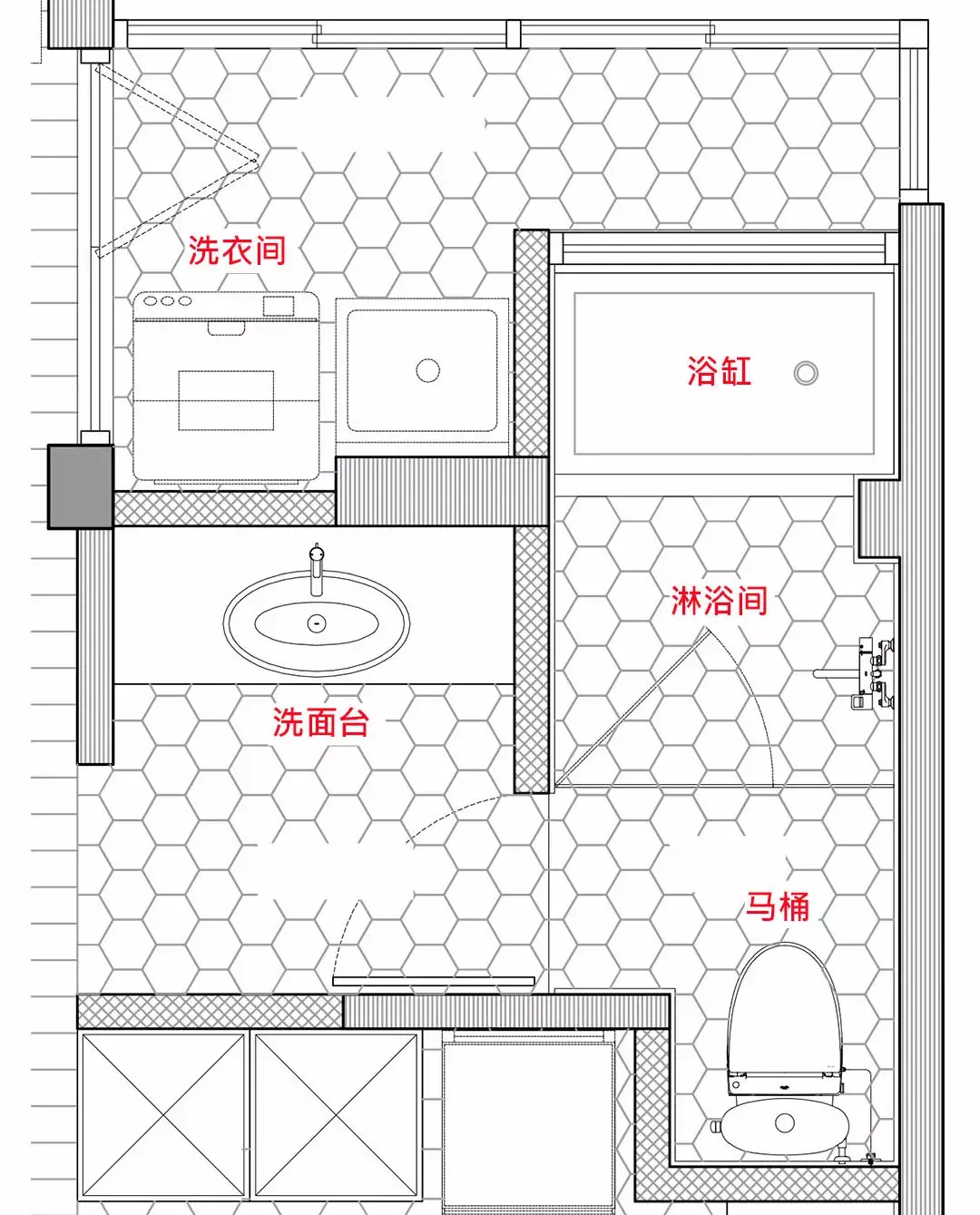 坐便的四分离设计▲ 图片来源/诺禾空间设计以上就是各种分离式卫生间