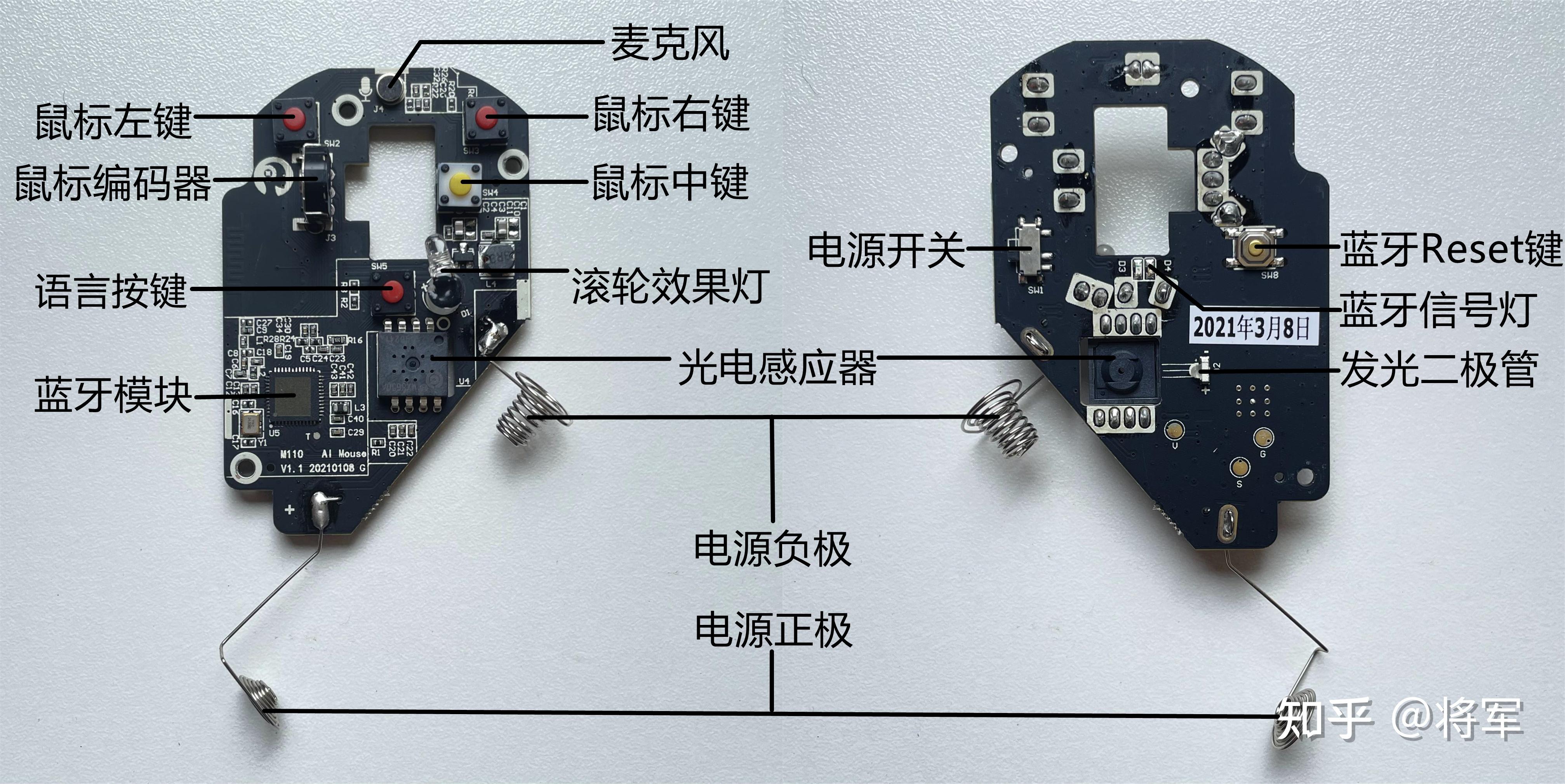机壳,3颗螺丝固定pcba,1颗螺丝固定语音按键导柱,拆机起来很是方便