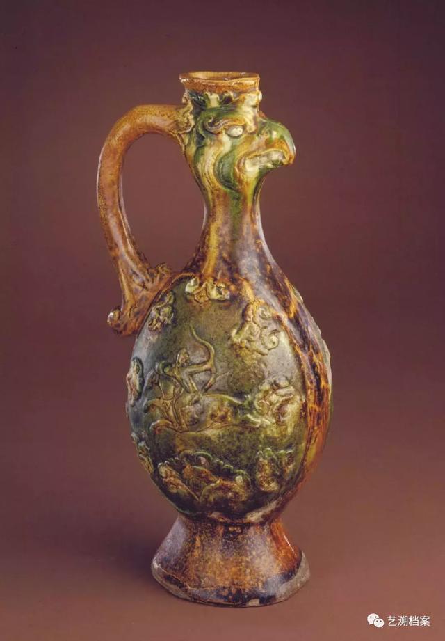 唐三彩鳳首執壺 陶芸 骨董品 古美術 唐三彩鳳首執壺 陶芸 骨董品 古