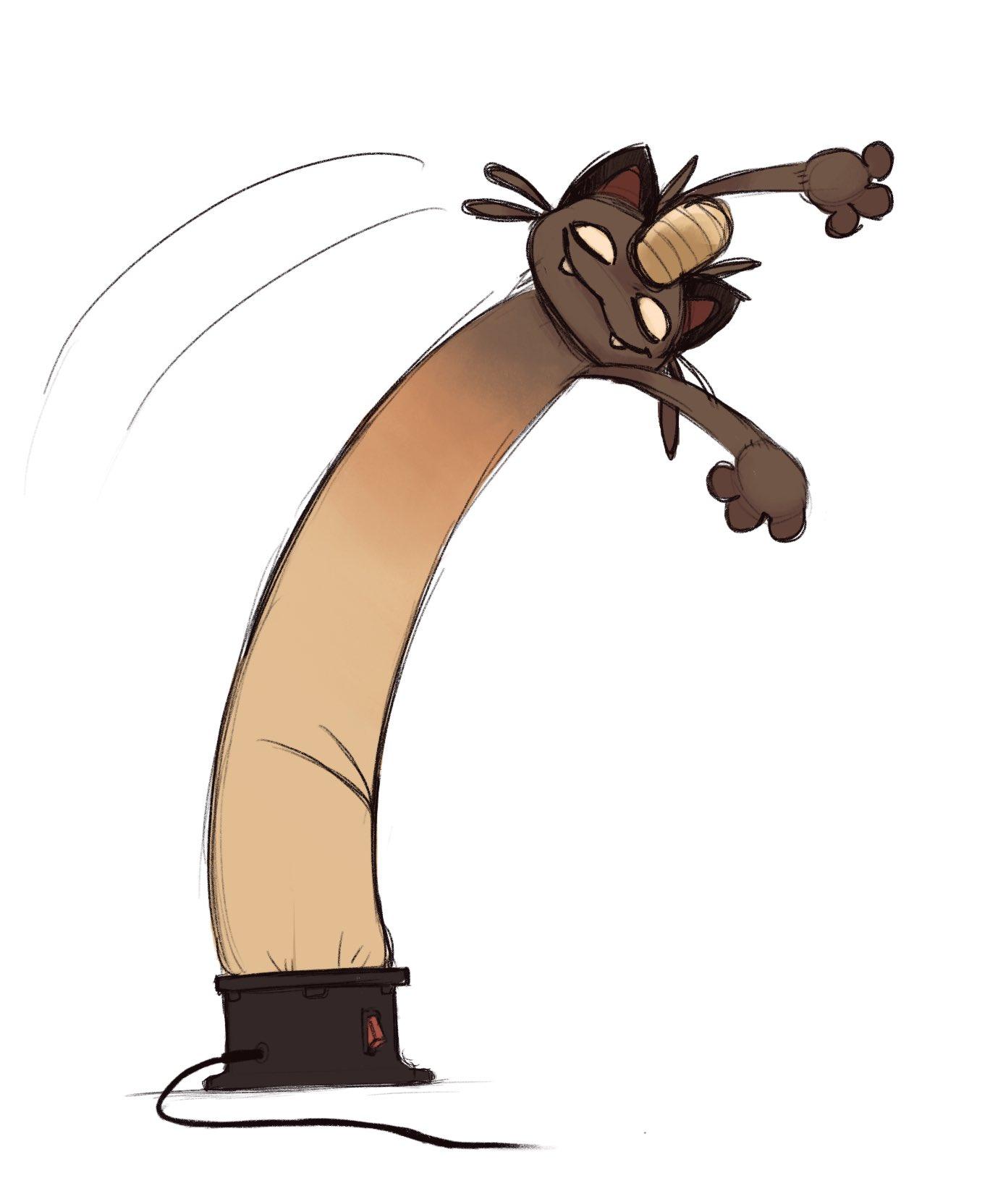 用户 pumpkabae14也有玩家「正儿八经」地画出了超极巨化喵喵的形态