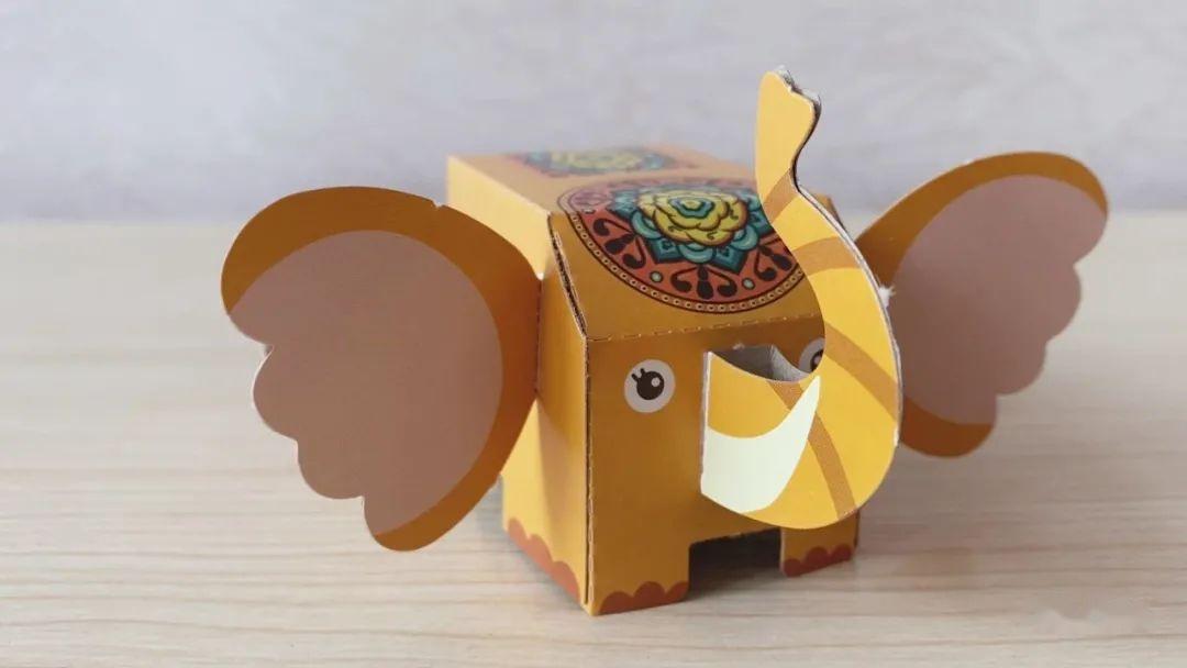 「手工制作」简单又可爱的"立体小象"