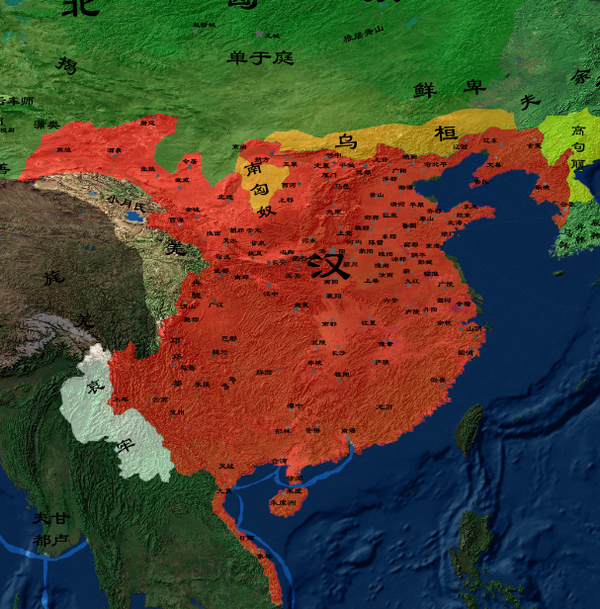 刘秀时汉朝疆域