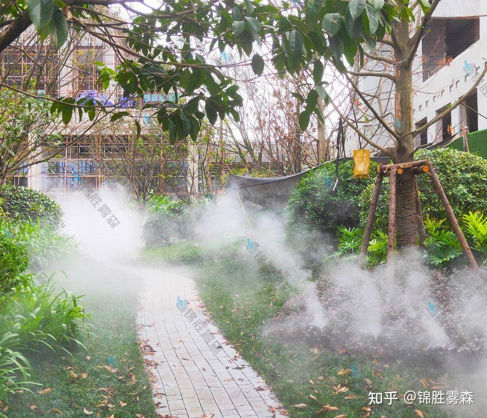 雾森系统与山水碰撞的景观效果锦胜雾森人造雾