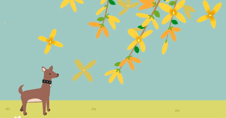 春季鲜花背景插画素材模板手抄报ppt微信自媒体通通用的上