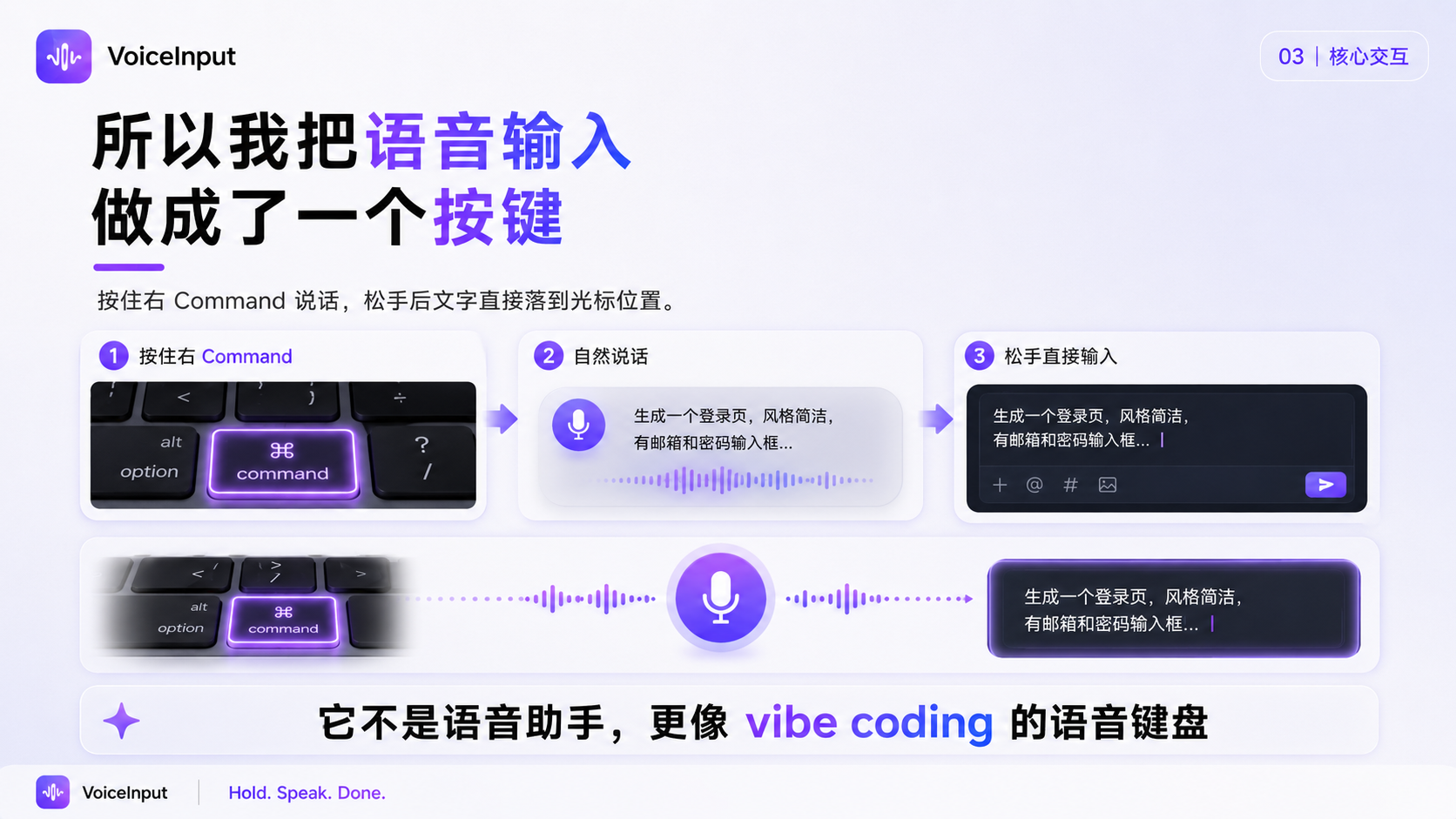 所以我把语音输入做成了一个按键
