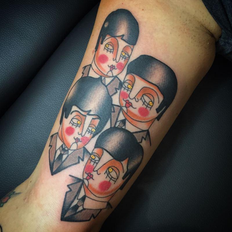 【纹身素材】披头士《艾比路》专辑封面50周年,好多人纹了同款纹身