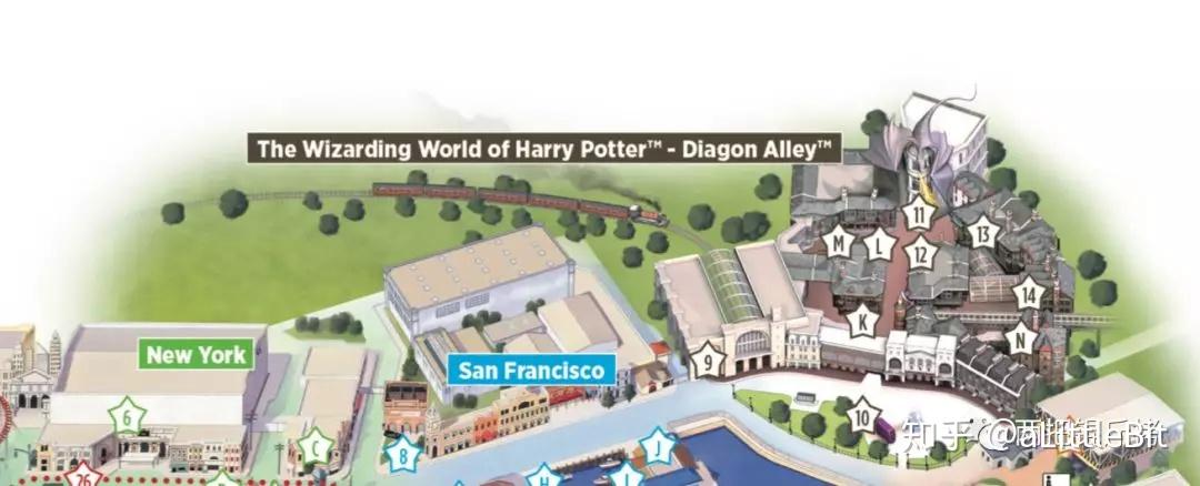 中,哈利收到录取通知书后,第一次跟着海格到对角巷(diagon ally)采购